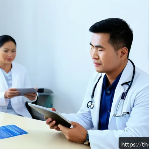 Home 31 마약중독 치료 약물 - A detailed, professional medical consultation scene in a modern Thai clinic, featuring a compassiona...